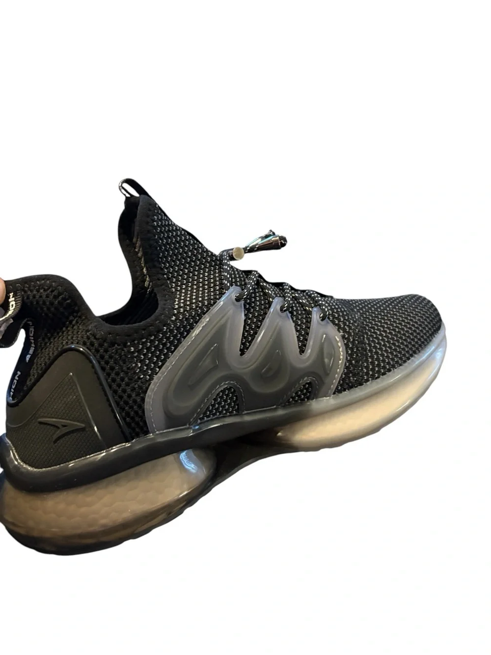 Black Knit Athletic Sneakers